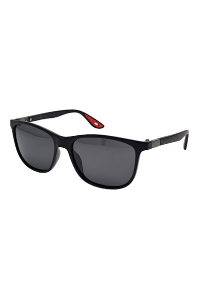 Tia Accesorii Polarized sunglasses, rectangular, unisex, PS8084C1, matte black