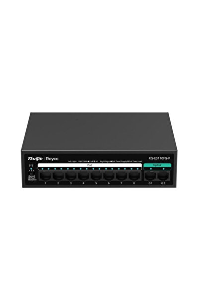 Universal محول شبكة RUIJIE REYEE RG-ES110FG-P بـ 10 منافذ، 8 منافذ ميجابت POE...