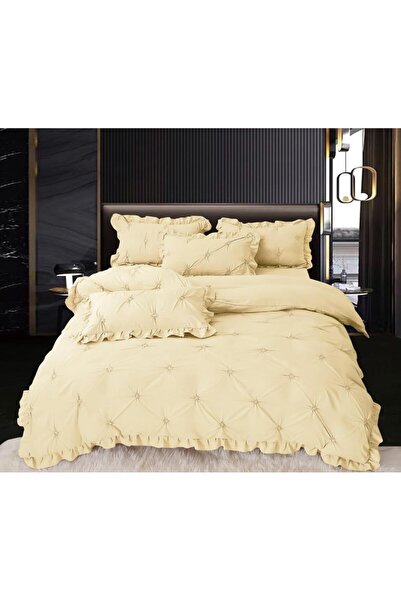 Lenjeria Pufoasa Duvet Cover Set with Pleated and ruffles