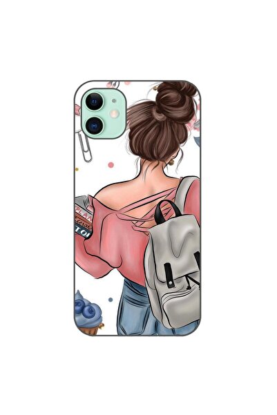 OEM Husa compatibila cu Apple iPhone 11 Silicon Gel Tpu Model Girl Fashion Sc...