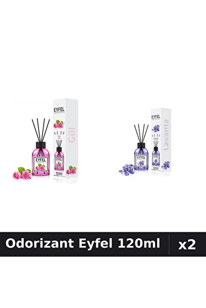 Eyfel Set 2 Odorizant Camera Betisoare 120ml - Trandafir, Lavanda - Parfum