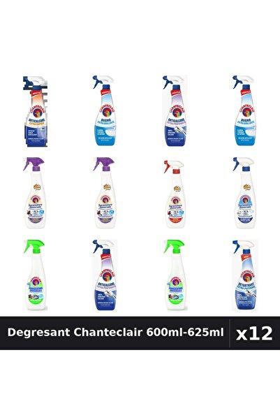 Chanteclair Set 12 Degresant Universal 600ml-625ml - 8 Arome, Anticalcar, Det...