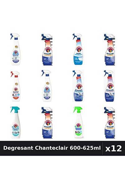 Chanteclair Set 12 Degresant Universal 600-625ml - 8 Arome, Anticalcar, Detar...