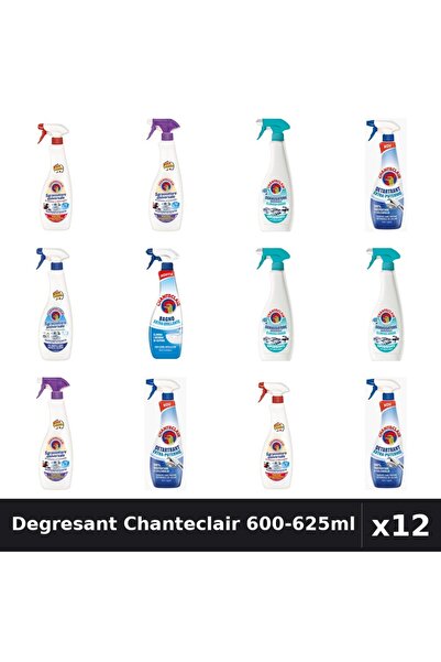 Chanteclair Set 12 Degresant Universal 600-625ml - 7 Arome, Detartrant, Curat...