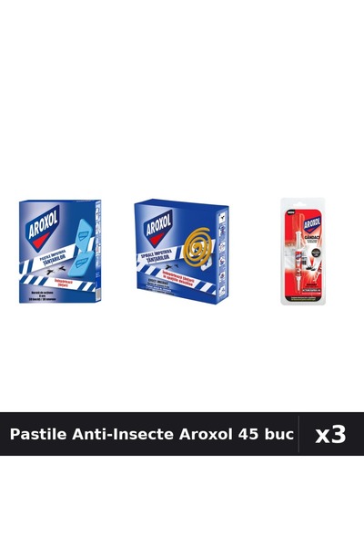 Aroxol Set 3 Pastile Anti-Insecte 5g, 10 buc, 30 buc - Protectie Eficienta Casa