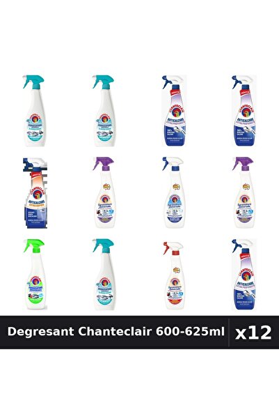 Chanteclair Set 12 Degresant Universal 600-625ml - 8 Arome Asortate Curatenie...