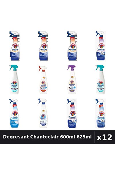 Chanteclair Set 12 Degresant Universal 600ml-625ml - 8 Arome Asortate, Antica...