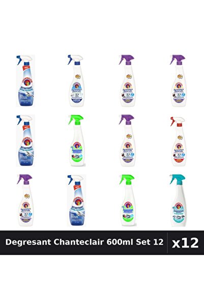 Chanteclair Set 12 Degresant Universal 600ml - 6 Arome Asortate, Lavanda, Lam...