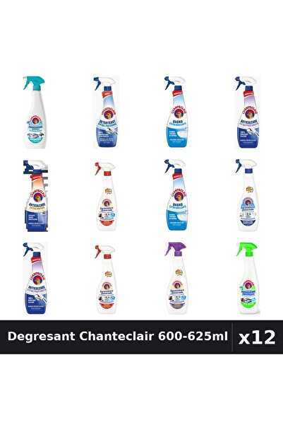 Chanteclair Set 12 Degresant Universal 600-625ml - 9 Arome Asortate, Anticalc...