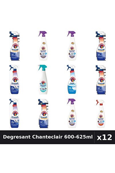 Chanteclair Set 12 Degresant Universal 600-625ml - 7 Arome, Anticalcar, Extra...