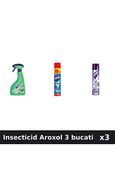 Aroxol Set 3 Spray Insecticid 250ml 400ml 500ml - Anti Gandaci, Tantari, Muste