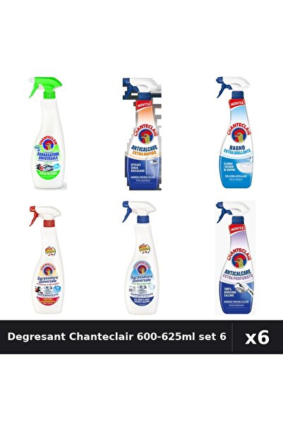 Chanteclair Set 6 Degresant Universal 600-625ml - Lămâie, Marseilia, Bicarbon...