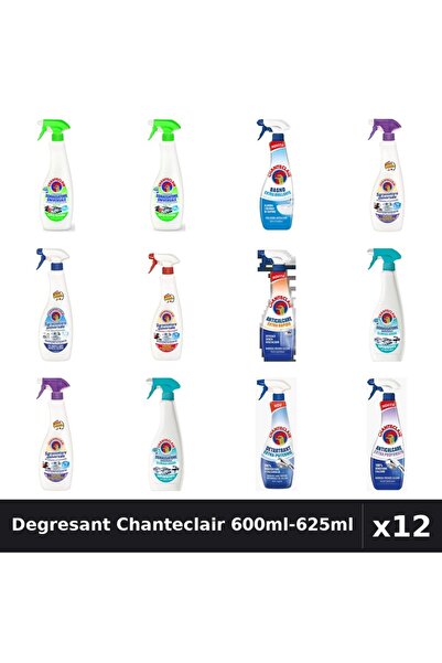 Chanteclair Set 12 Degresant Universal 600ml-625ml - 9 Arome Asortate Curatenie