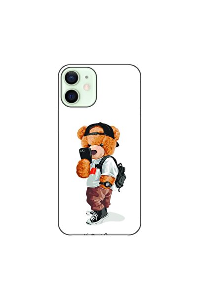 OEM Husa compatibila cu Apple iPhone 12 Mini Silicon Gel Tpu Model Bear Teddy...