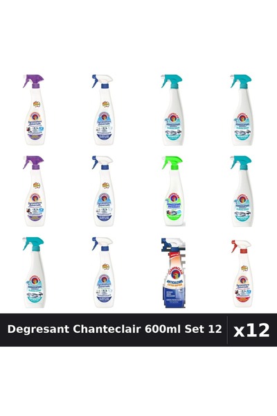 Chanteclair Set 12 Degresant Universal 600-625ml - Lavanda, Bicarbonat, Lămâie