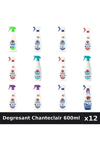 Chanteclair Set 12 Degresant Universal 600ml - 6 Arome Asortate + Detartrant