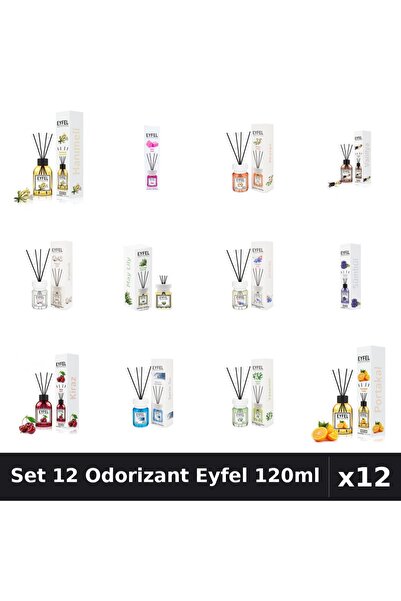 Eyfel Set 12 Odorizante Camera Betisoare, Acacia, Bubble Gum, Bumbac, Cirese,...