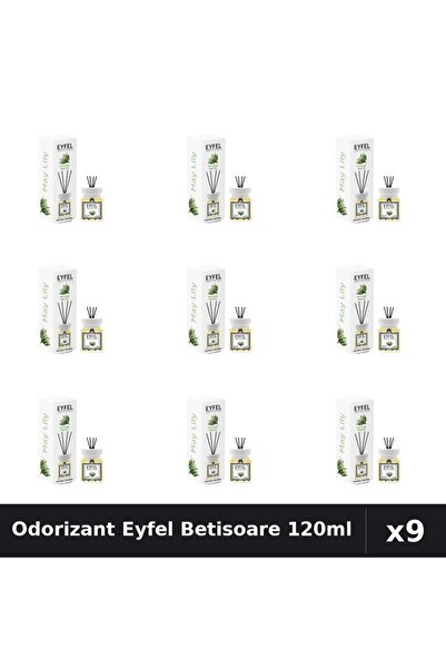 Eyfel Set 9 Odorizant Camera Betisoare - Lacramioare, 120ml Parfum Intens