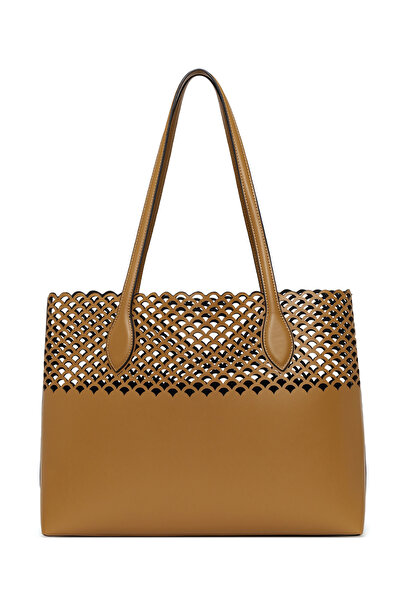 Derimod Women's Tan Patterned Shoulder Bag 26Sbd276218