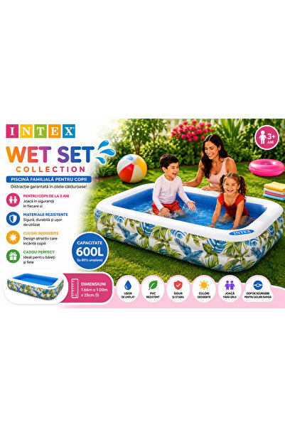 Intex Piscină Gonflabilă Familie Tropical Island 57177NP, 229 x 152 x 48 cm, ...