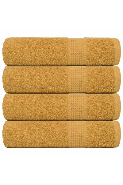 vidaxl Bath towels, FROGN, 4 pcs., gold, 100 x 150 cm, 360 g/m²