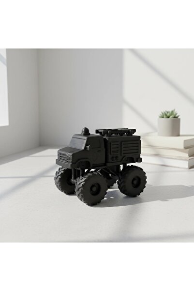 OEM Mașinuță Monster Truck cu Design Inspirat de Pompieri - Negru compozit fi...