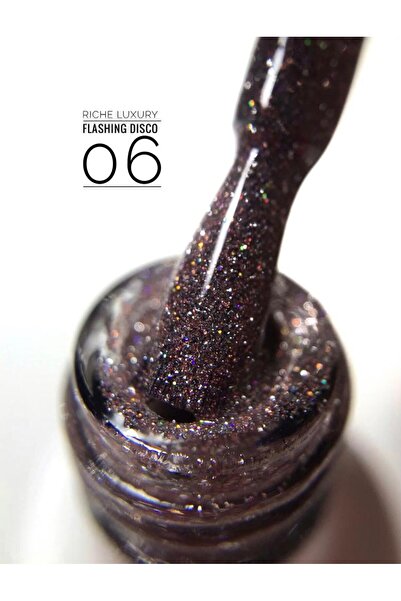 OEM Ojă semipermanentă, 10 ml, RICHE Luxury Flashing Disco Nr.06