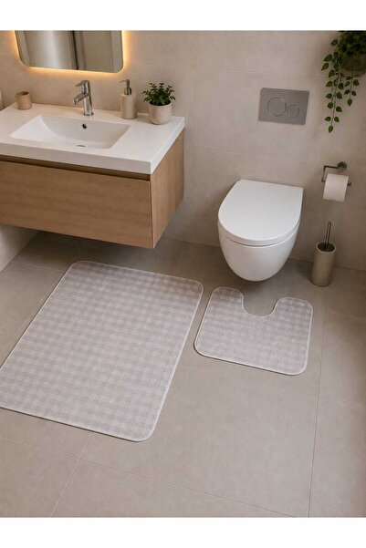 Savana Non-Slip Base Plush Bath Mat Set of 2 60*50 - 60*90