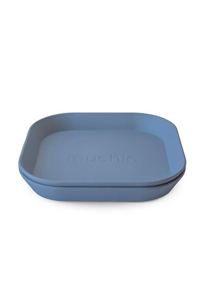 Baby Oliver Σετ 2 Τετράγωνα Πιάτα PP Twilight Blue - Mushie