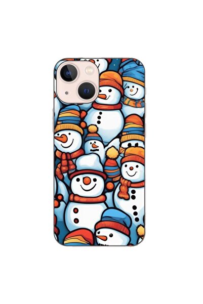 OEM Husa compatibila cu Apple iPhone 13 Mini Silicon Gel Tpu Model Snowman Pa...