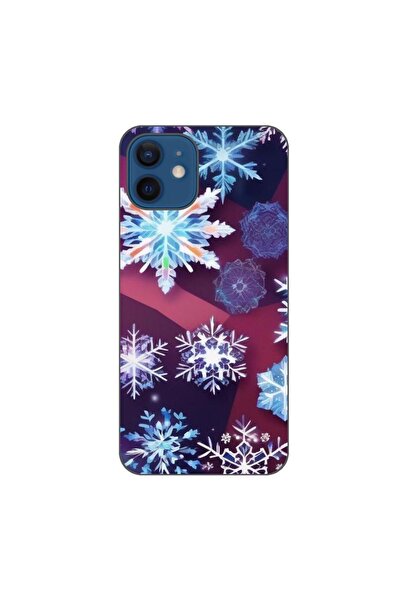 OEM Husa compatibila cu Apple iPhone 12 Silicon Gel Tpu Model Fulgi de Gheata