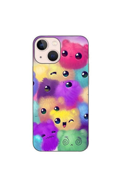 OEM Husa compatibila cu Apple iPhone 13 Mini Silicon Gel Tpu Model Pufosi Col...