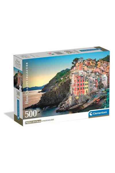 CLEMENTONI Παζλ High Quality Collection Ακτή Riomaggiore 500 τμχ - Compact Box