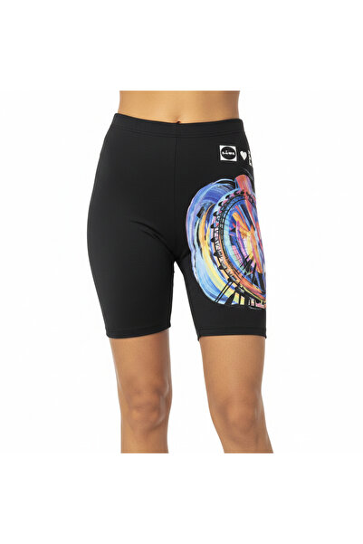 esmara Women's Black Graphic Cycling Shorts - Size M