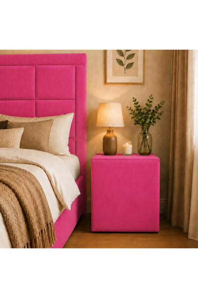 OEM Noptiera tapitata "Premium", 45x40 cm, Fucsia