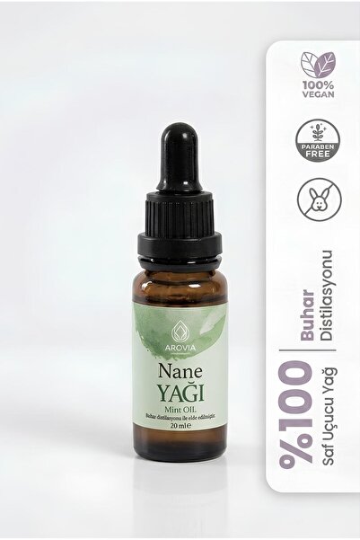 AROVİA Peppermint Leaf Oil 20ml – Refreshing and Revitalizing Peppermint Oil
