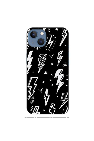 OEM Case compatible with Apple iPhone 13 Silicone Gel Tpu Lightnings Pattern