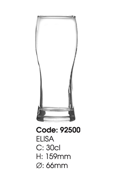 Uniglass Elisa beer glass, glass, 300 ml, Sheer