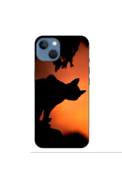 OEM Θήκη συμβατή με Apple iPhone 13, από σιλικόνη gel TPU, με σχέδιο Γάτα της...
