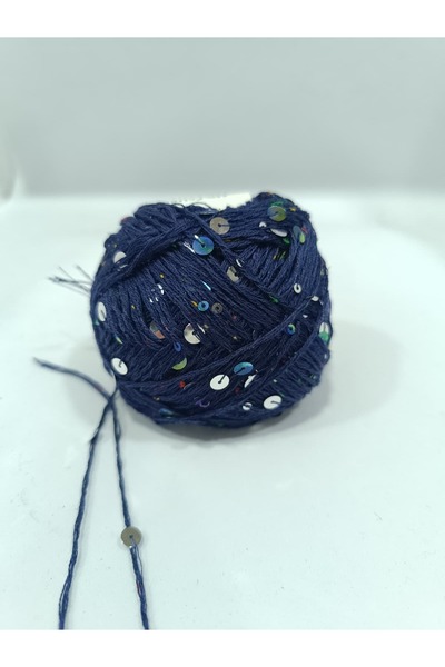 Pİ Yarn Hicaz Large Sequin Hand Knitting Yarn 50Gr