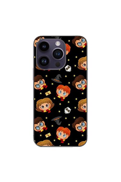 OEM Калъф за Apple iPhone 14 Pro, силиконов гел TPU, с десен Хари Потър, черен