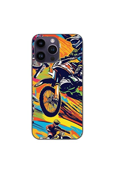OEM Husa compatibila cu Apple iPhone 14 Pro Max Silicon Gel Tpu Model Motocro...