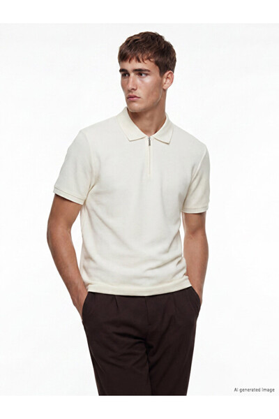 LC Waikiki Men's T-Shirt with a Turn-Down Roba Collar for Style Enthusiasts f...