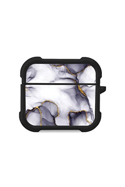 Sonique Θήκη Σιλικόνης Marble Series για AirPods 3 Μωβ Γκρι
