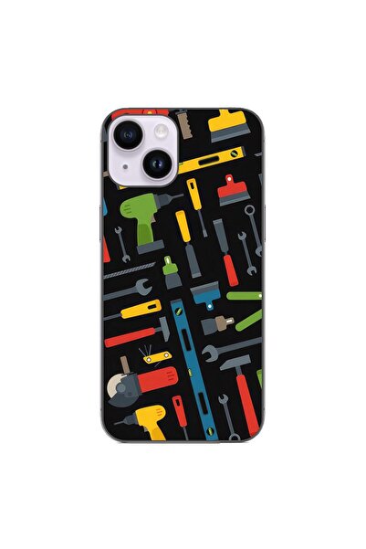 OEM Husa compatibila cu Apple iPhone 14 Silicon Gel Tpu Model Unelte Pattern