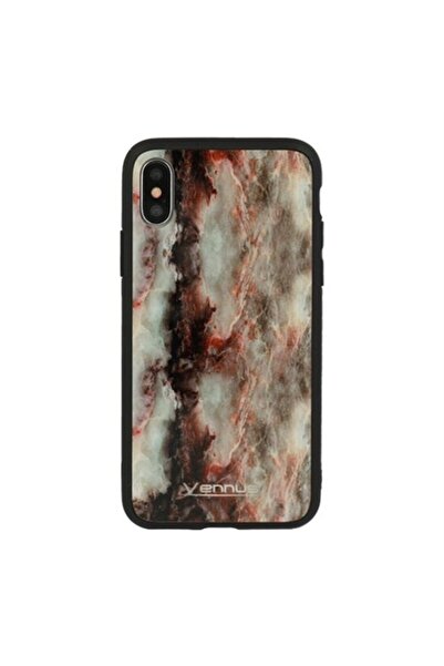 Samsung Θήκη Marble Glass Vennus Galaxy J6 Plus 2018 Κόκκινο-Λευκό-Μαύρο