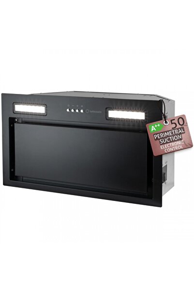 Turbionaire Amira 50 Black built-in hood, Brushless motor 600 m³/h, class A++...