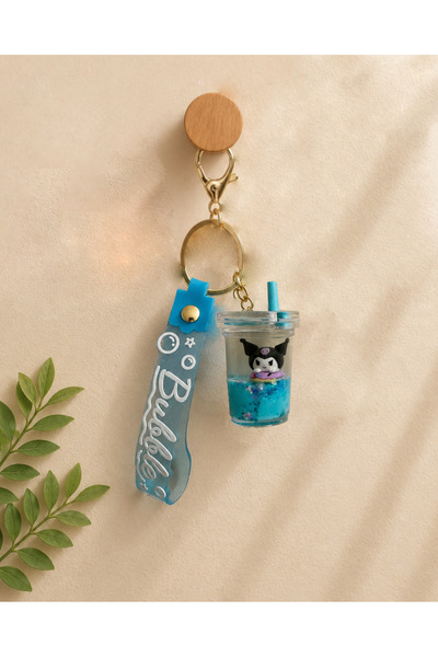 DREAMIOGIFTANDBOX Kuromi Pipetli Bardak Sulu Simli Anahtarlık Kawaii Çanta Sü...