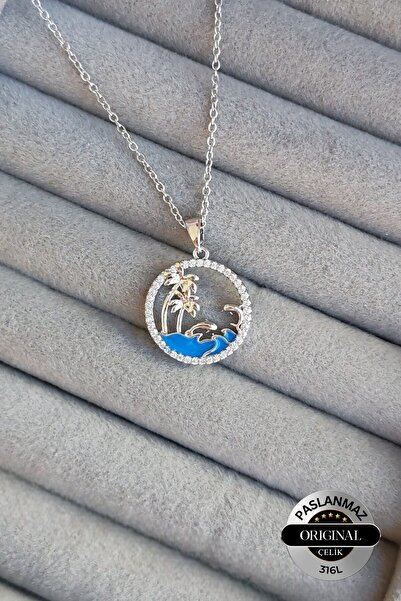 Lynare 316L Steel Palm Model Women's Necklace