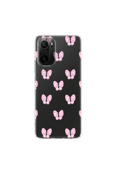 PPKin Poco F3 Compatible Butterfly 2 Design Transparent Case